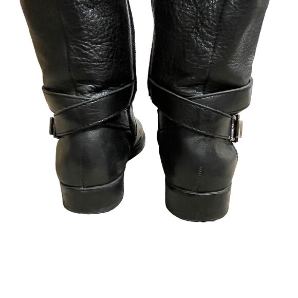 Arturo Chiang Women's Boots Black Leather Chrome Buckle Straps Riding  Size 7.5W - Picture 4 of 11